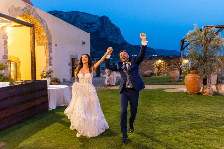 arrivo sposi matrimonio a palermo